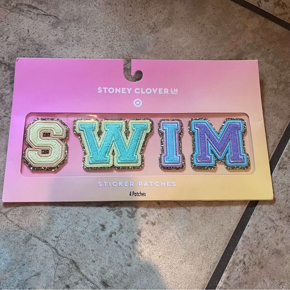 New Target x Stoney Clover SWIM stick on fuzzy patches Travel Vacation Preppy